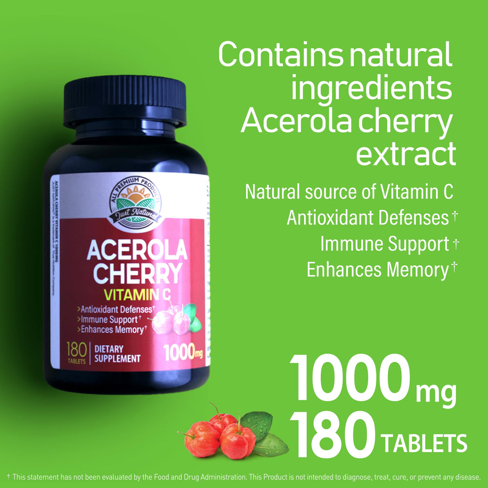 Recommended daily dosage of NANOWELL Acerola Cherry Vitamin C 1000mg
