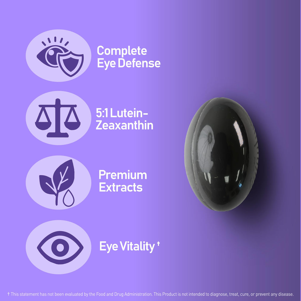 60-softgel bottle of NANOWELL EyeCare Anthocyanins 100