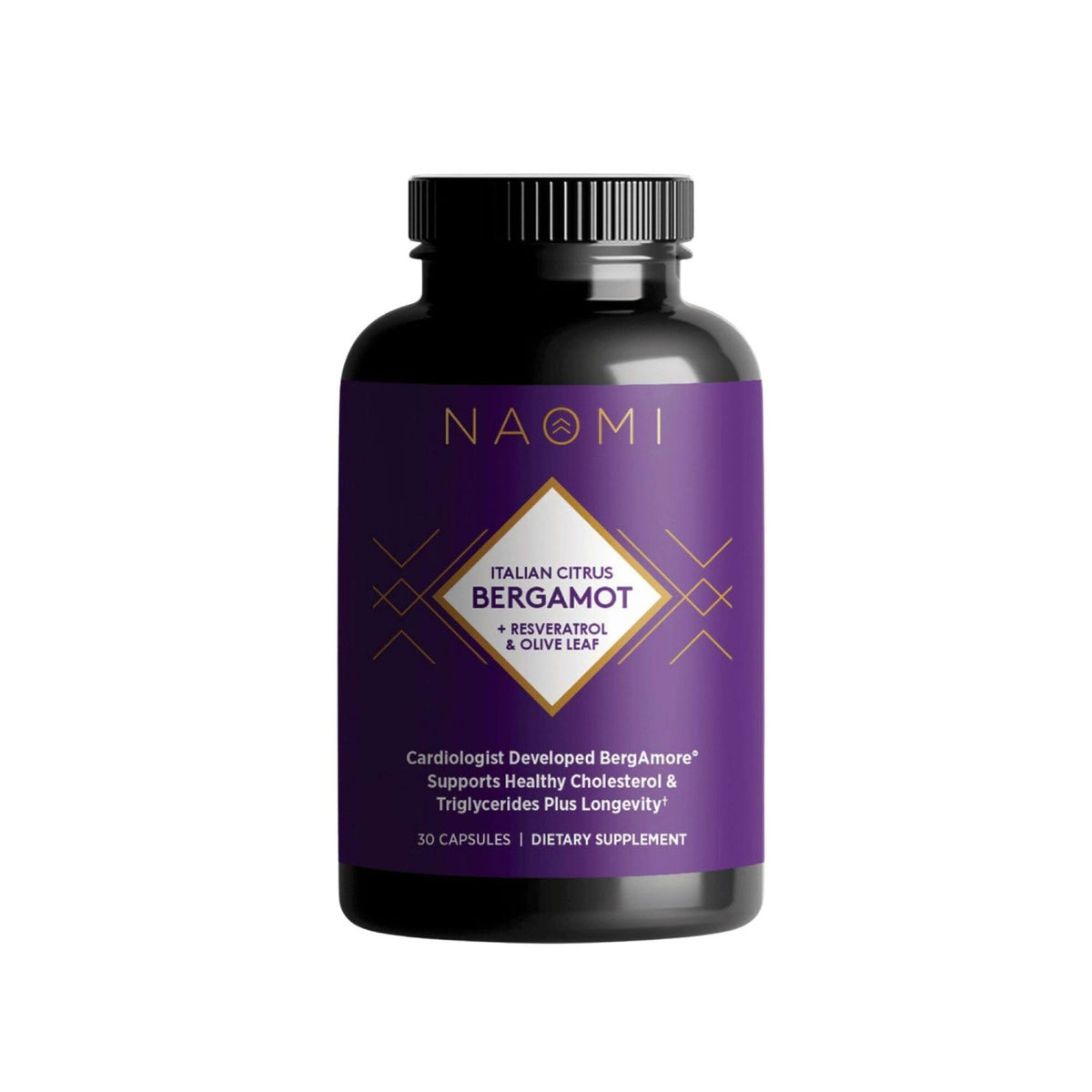 NAOMI Citrus Bergamot 500mg + Resveratrol bottle front view