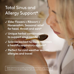 Concept image showing nasal relief and clear sinuses