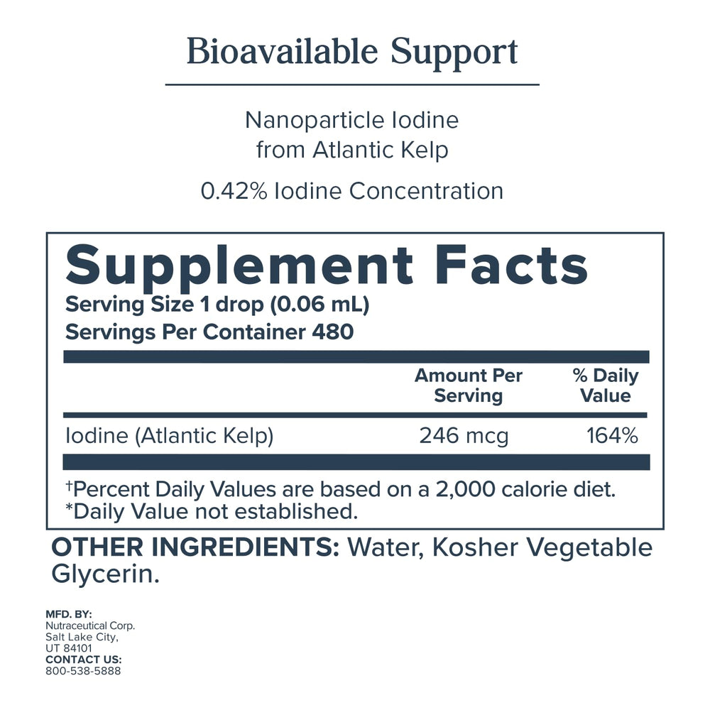 Illustration of atomic colloidal iodine from Atlantic kelp