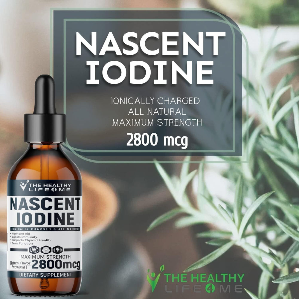 Front view of Nascent Iodine 2oz bottle