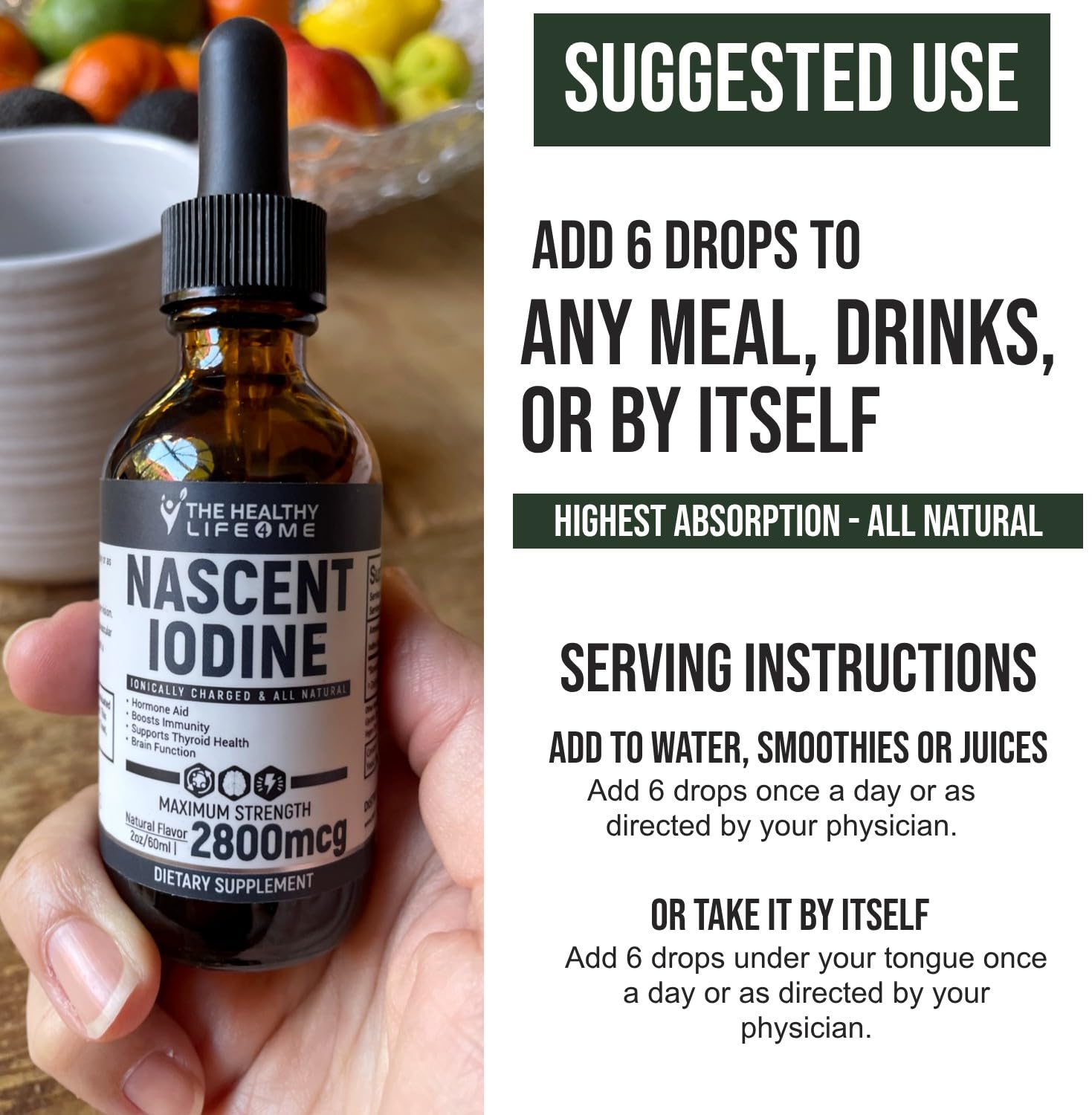 Made in USA Nascent Iodine 2oz bottle