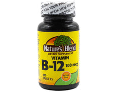 NAT B Vitamin B-12 TB 100MCG bottle and tablet