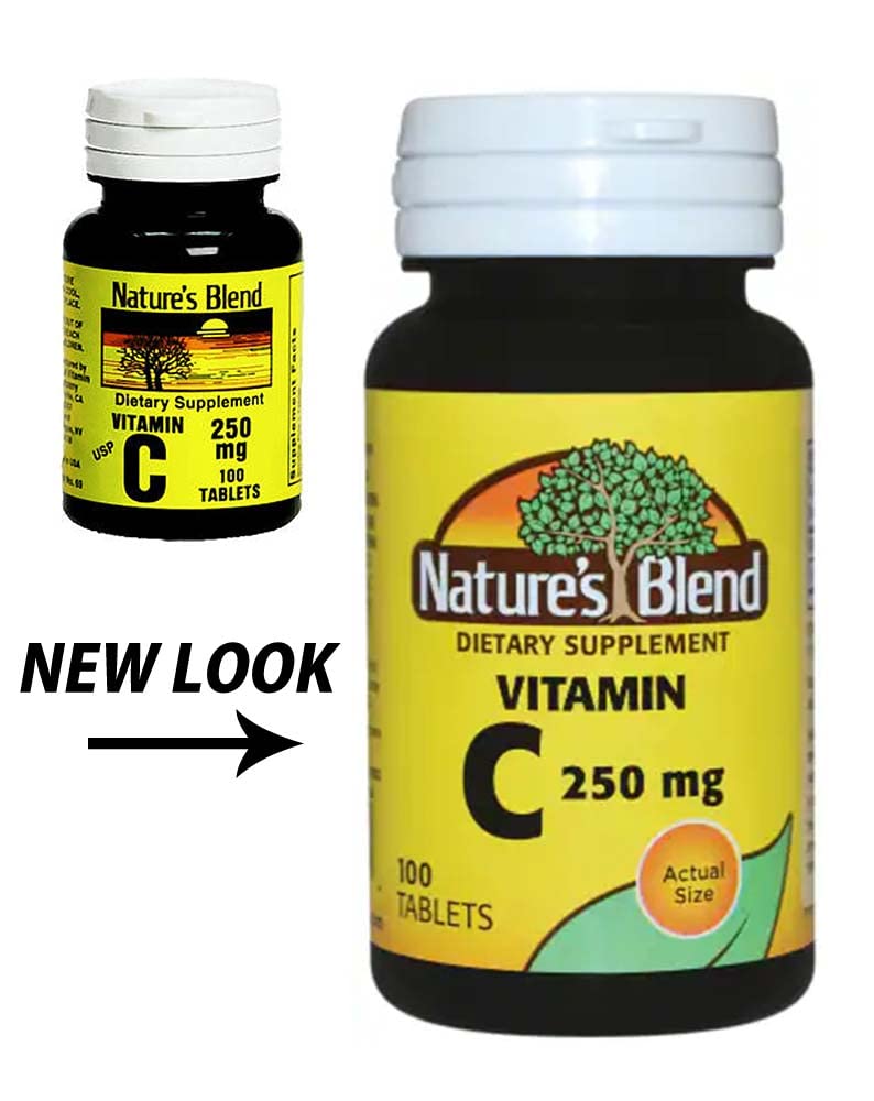 Bottle of NAT B Vitamin C 250 mg 100 tablets