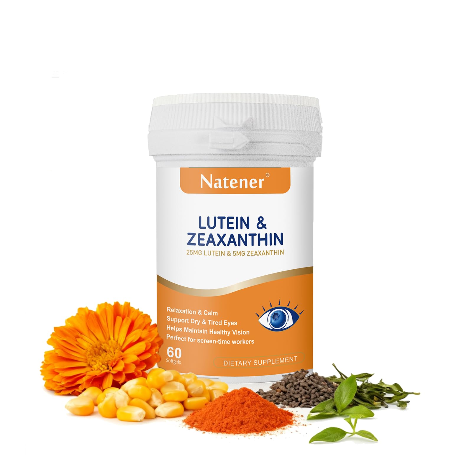 Natener 14 in 1 Eye Vitamins bottle on a white background (hero image)