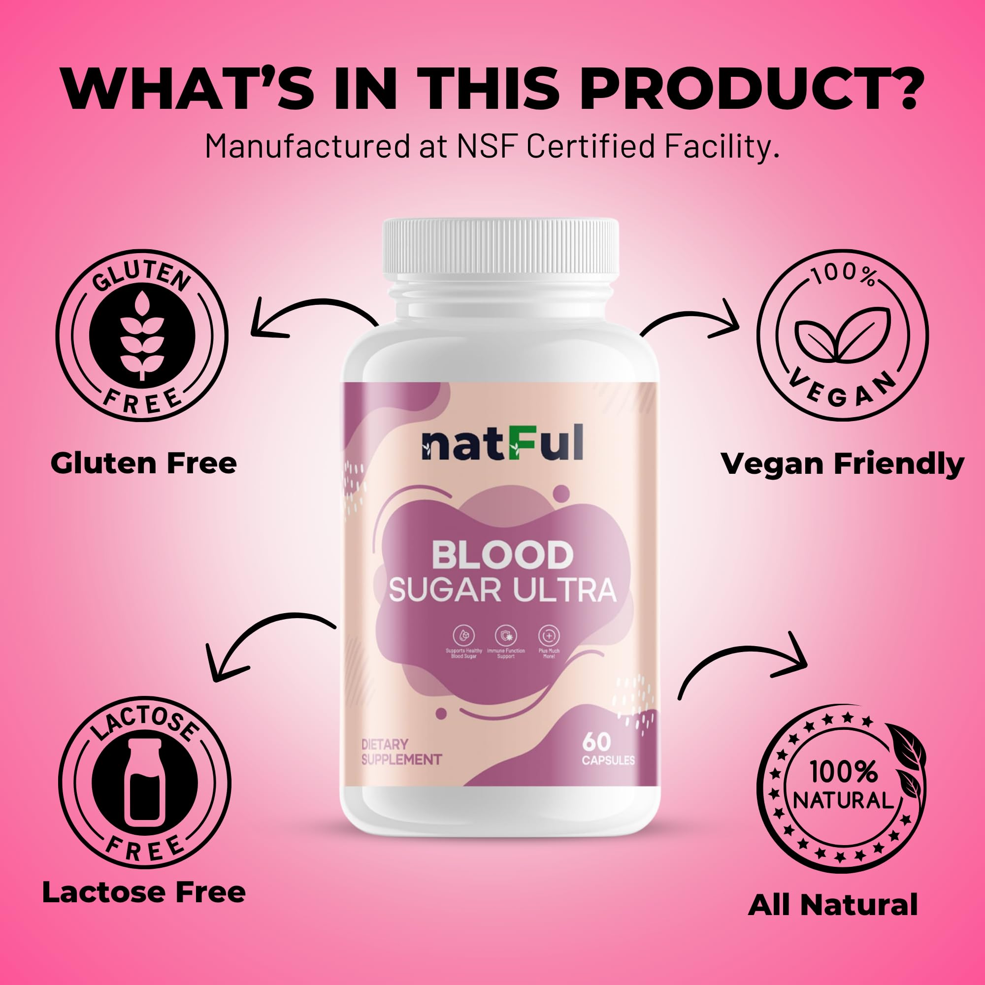 60 vegetable capsules per bottle