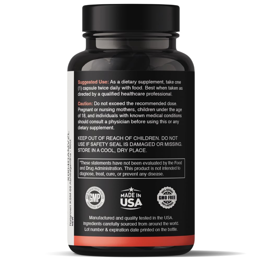 Packaging and ingredients close-up view for Natgrown Ashwagandha