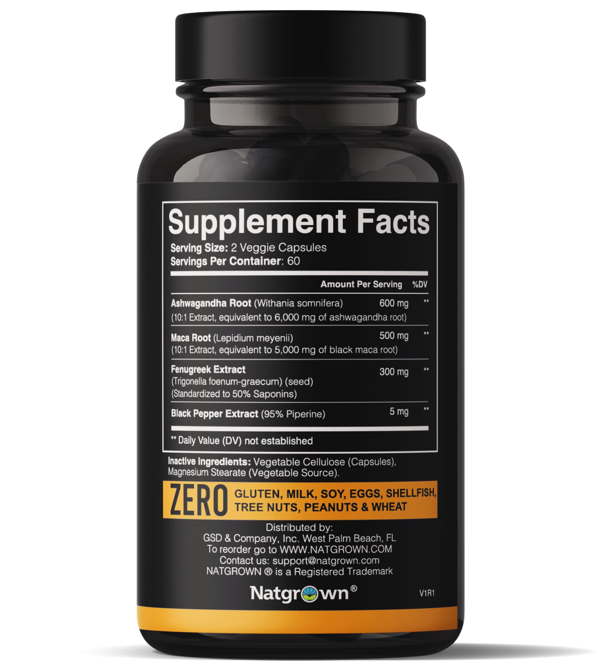 Natgrown capsules label highlighting key ingredients