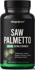 Natgrown Saw Palmetto 500mg bottle with label