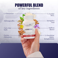 Ashwagandha root and capsules for telomere regeneration in ActiveSpan