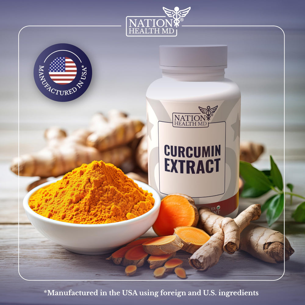 Supplement facts panel of Nation Health MD Curcumin Extract