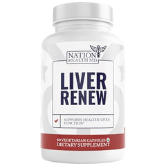 Nation Health MD Liver Renew bottle with 60 capsules
