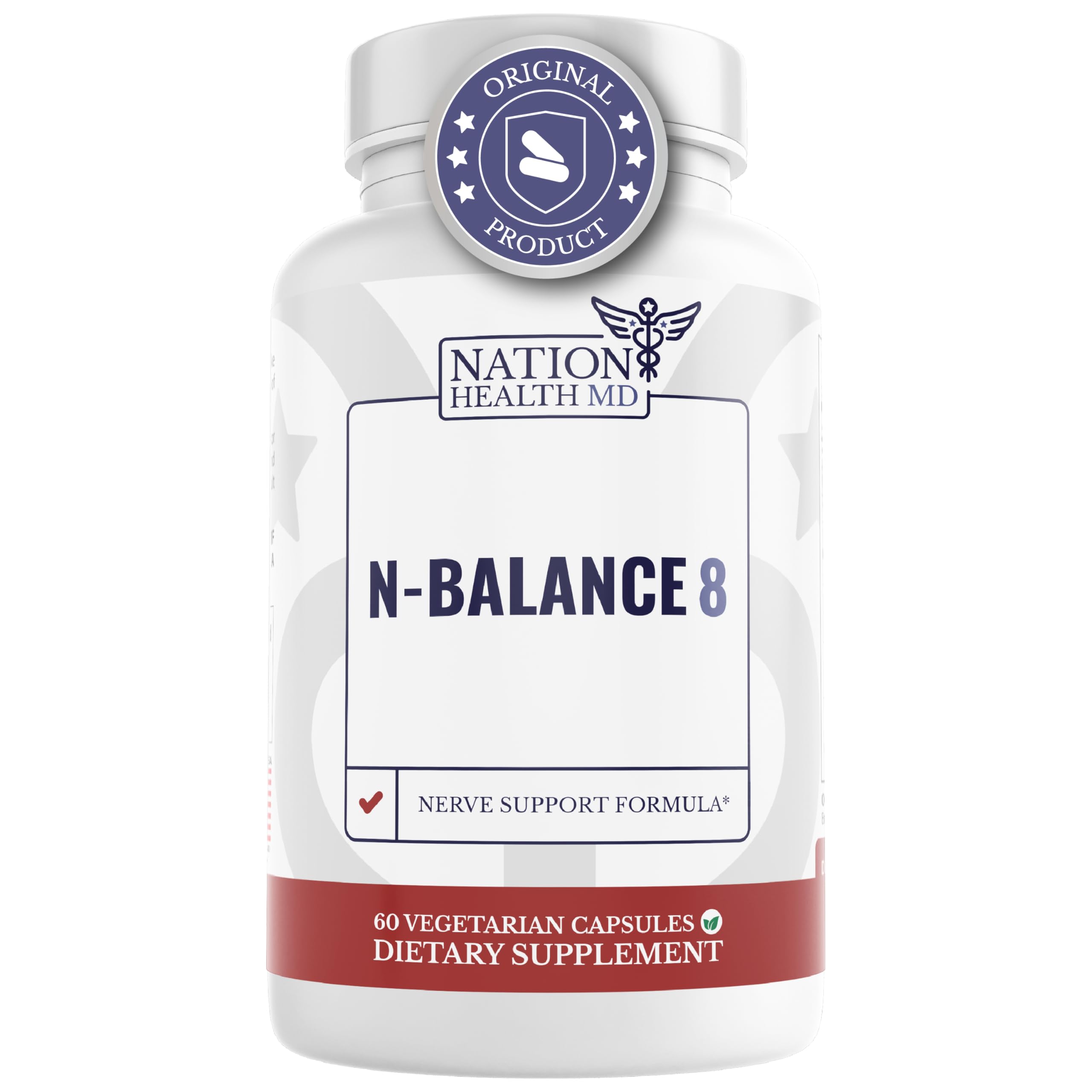 Nation Health MD N-Balance8 bottle and packaging