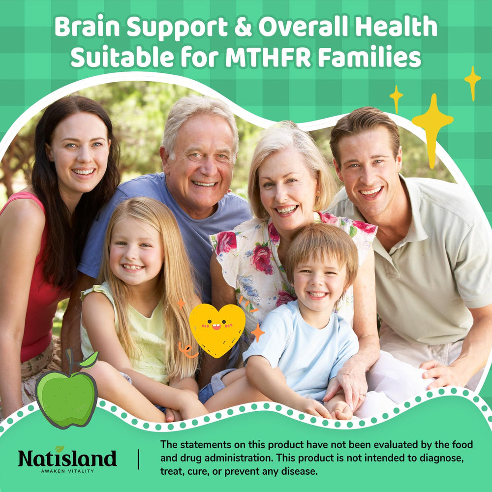 MTHFR-friendly daily folate gummies for family use
