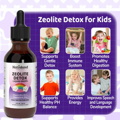 NATISLAND Zeolite Detox blueberry flavored liquid drops