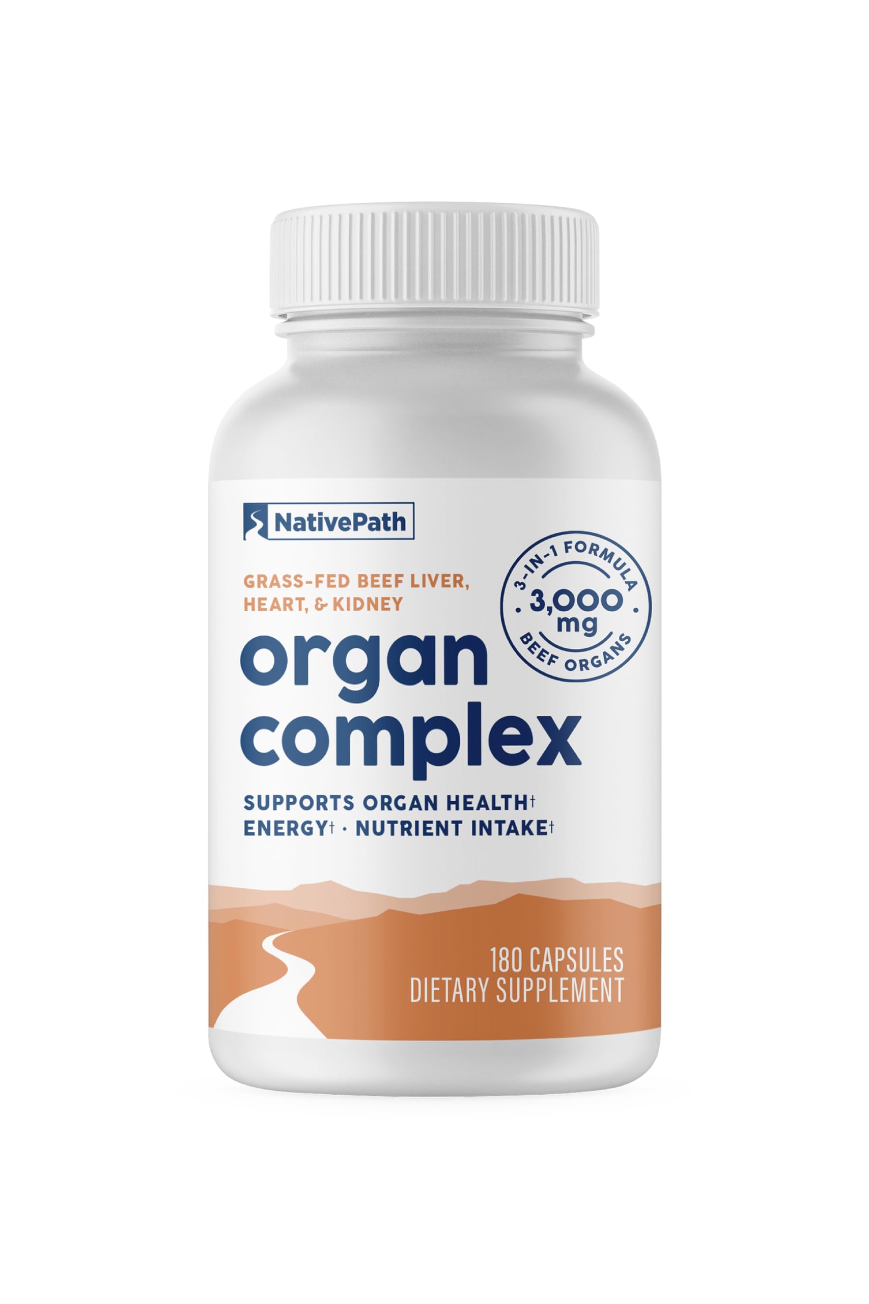 NativePath Beef Organ Complex bottle on white background