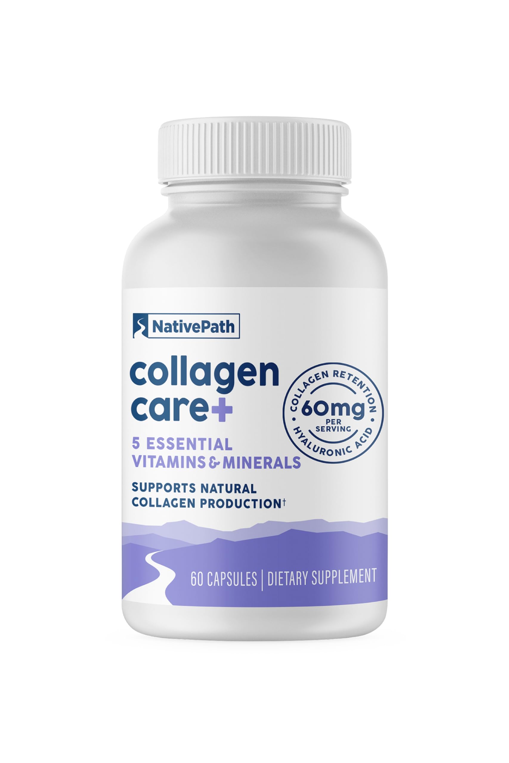 NativePath Collagen Care+ bottle with label visible