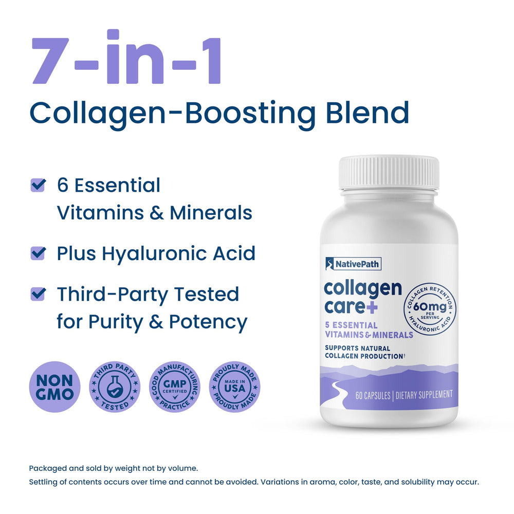 Label highlighting 60 mg hyaluronic acid per serving