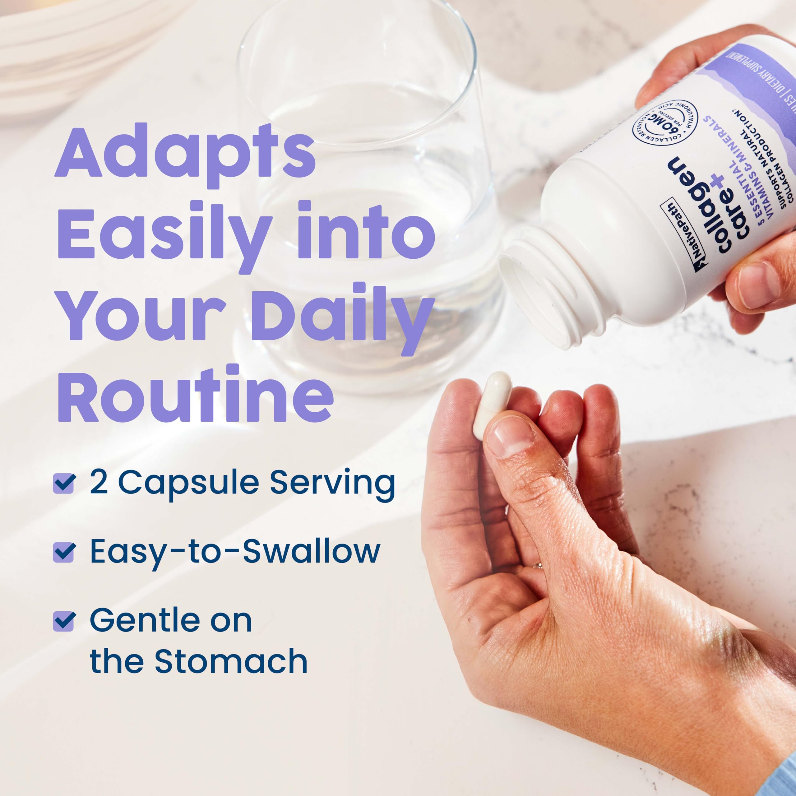 Back of bottle showing 60 capsules and non-GMO claim