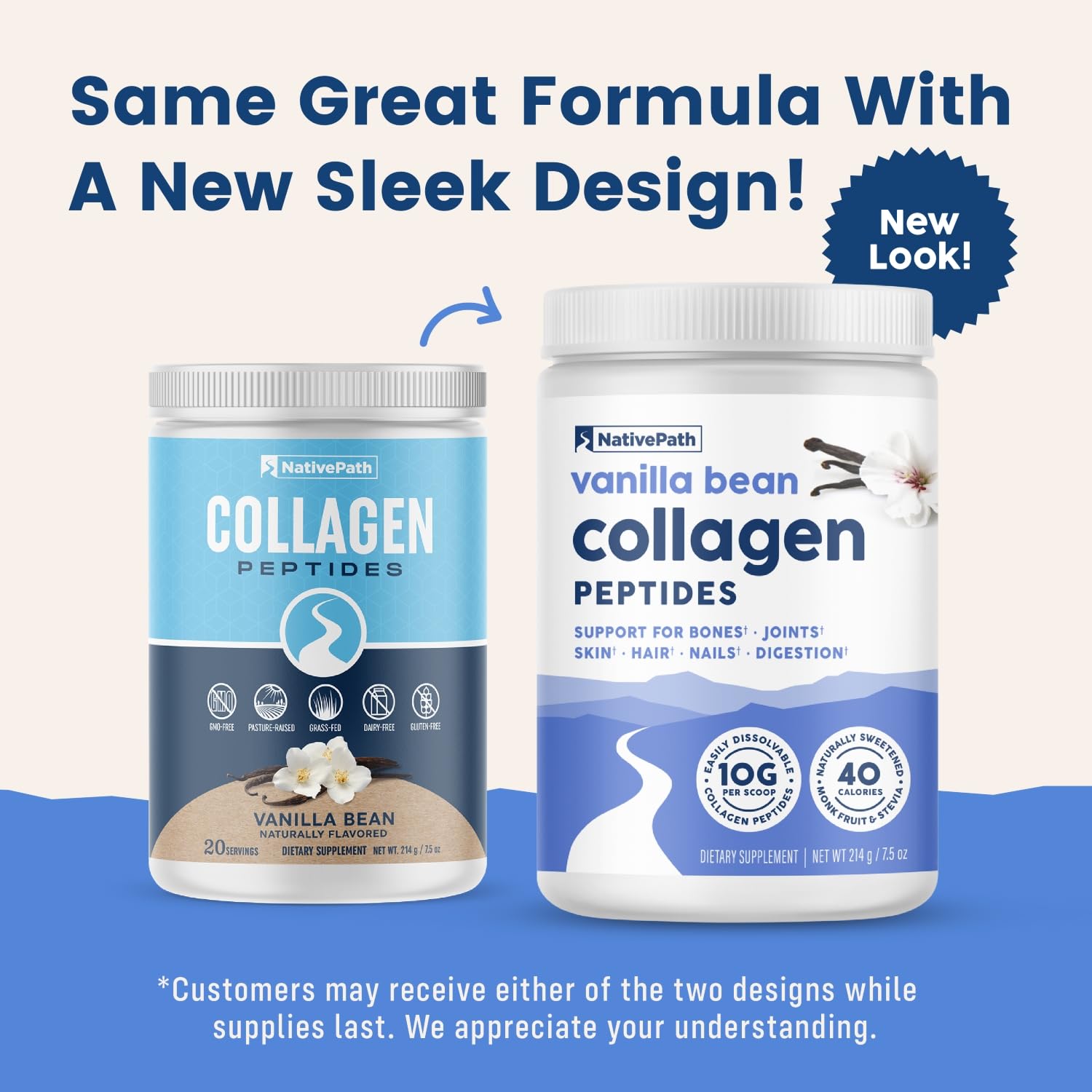 Smoothie prepared with NativePath Collagen Peptides Vanilla Bean