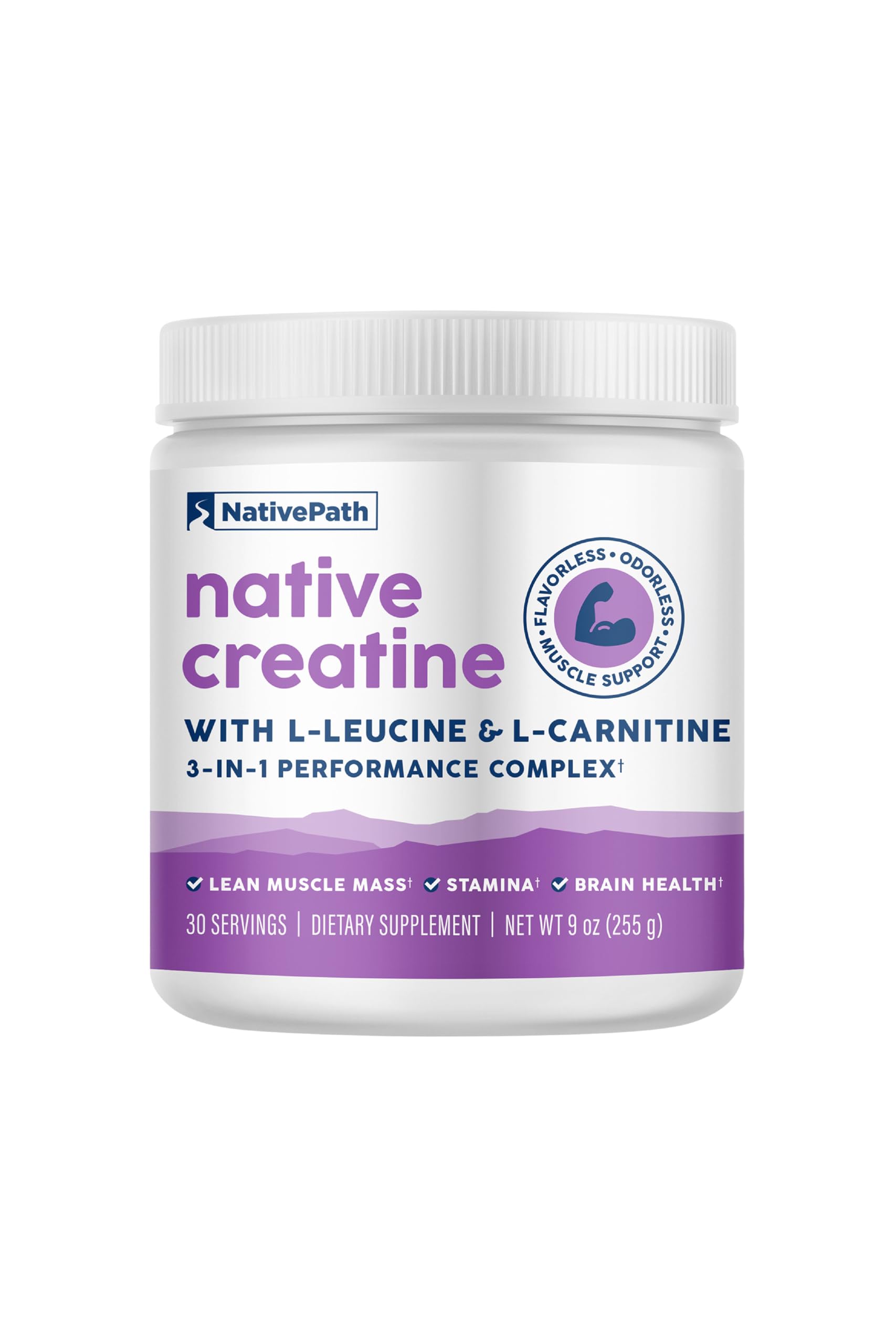 NativePath Creatine Monohydrate powder bottle
