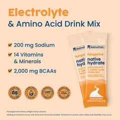 NativePath Hydrate stick pack dissolving in water for quick hydration