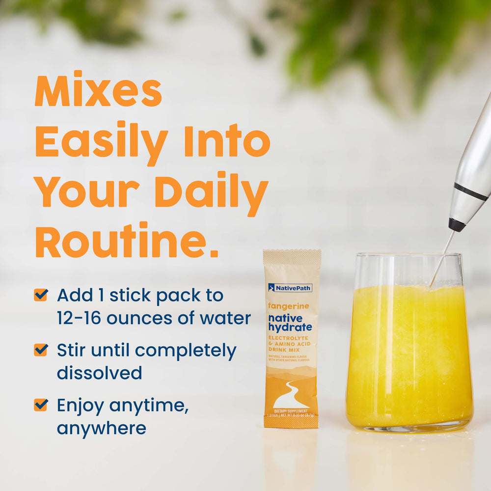 NativePath Hydrate stick pack in gym bag ready for workouts