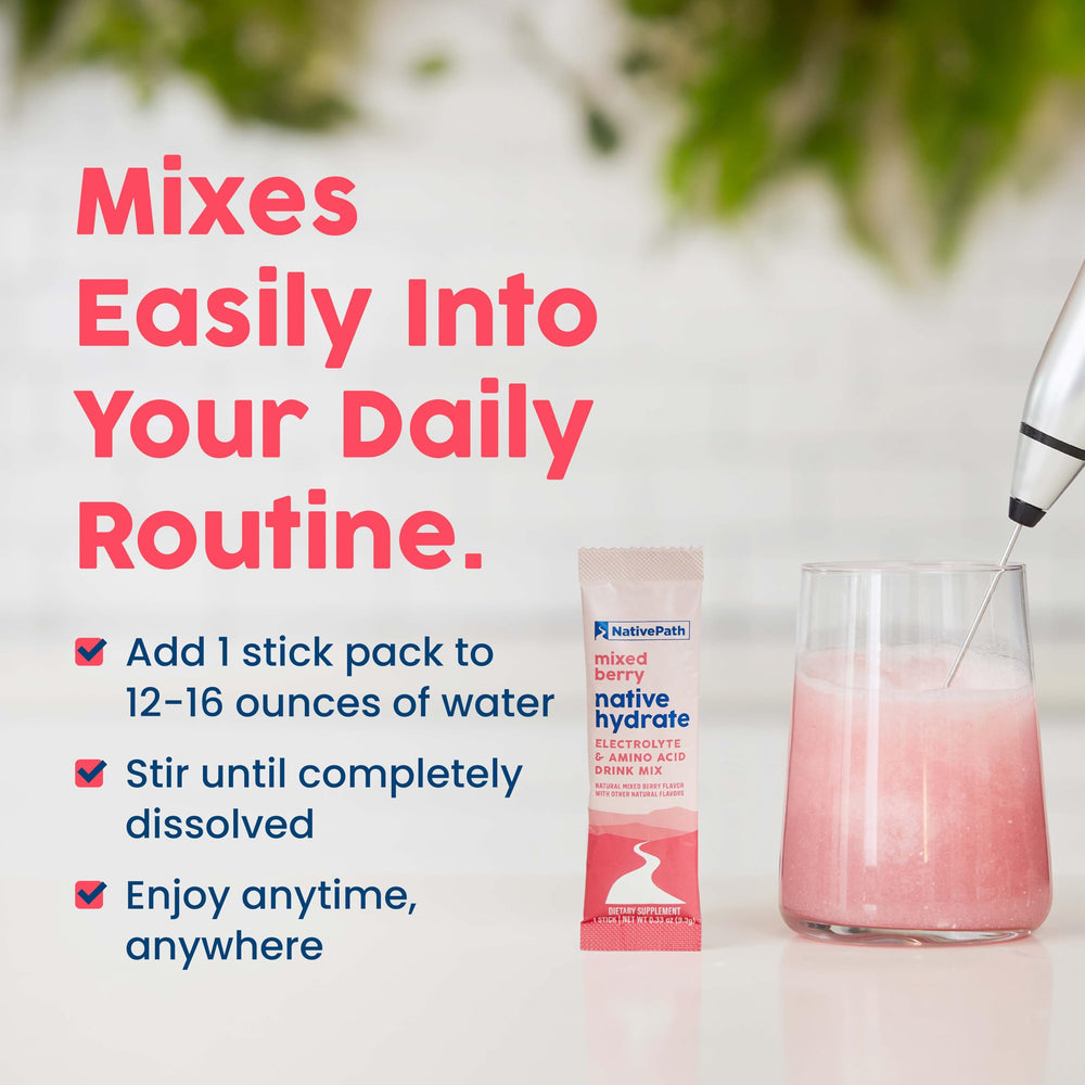 NativePath Hydrate morning-routine pack suggests easy daily hydration.