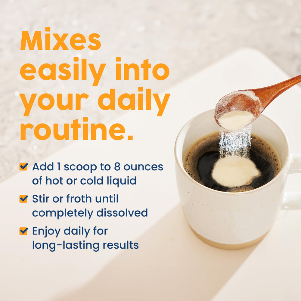 MCT powder dissolving in liquid showing mixability
