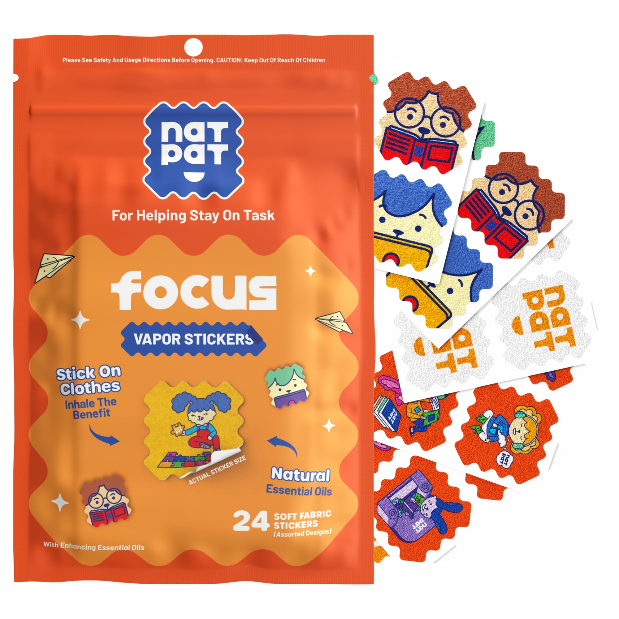 NATPAT Focus Patch on a child's shirt