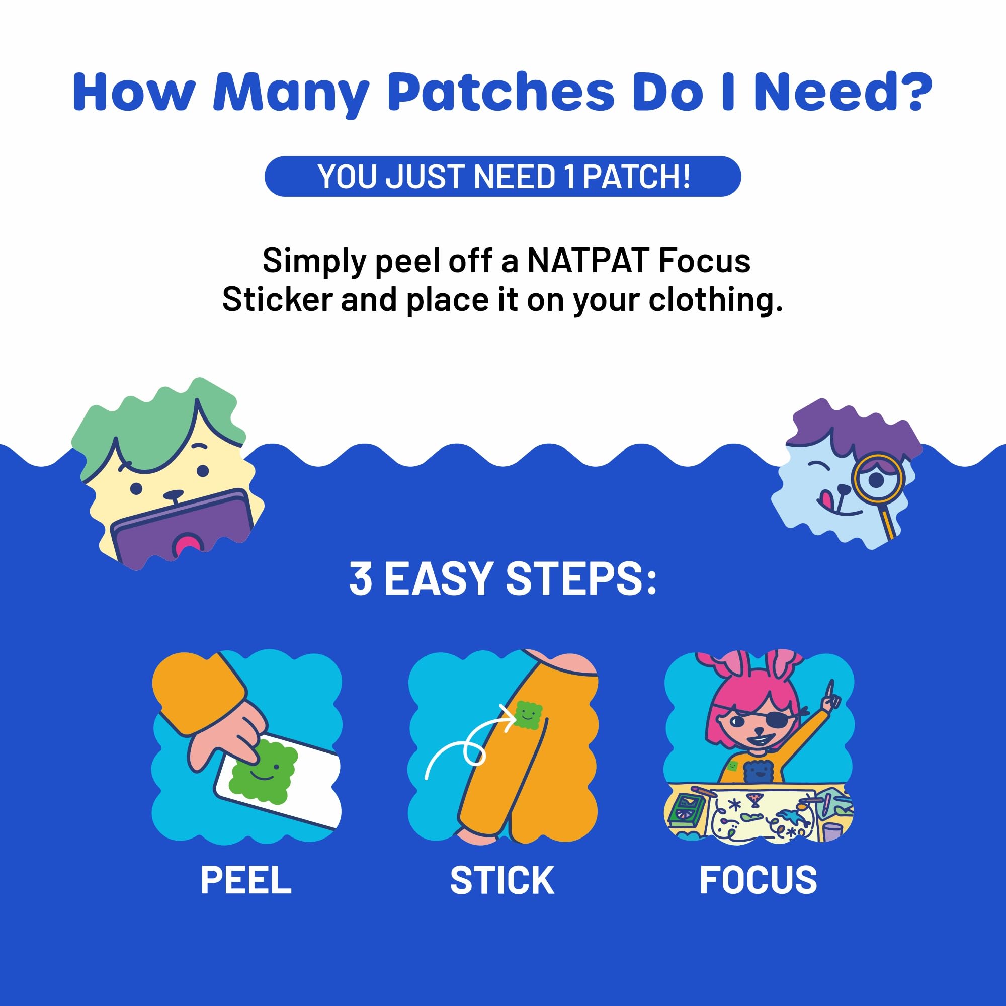 Kid-friendly design of NATPAT Focus Patch