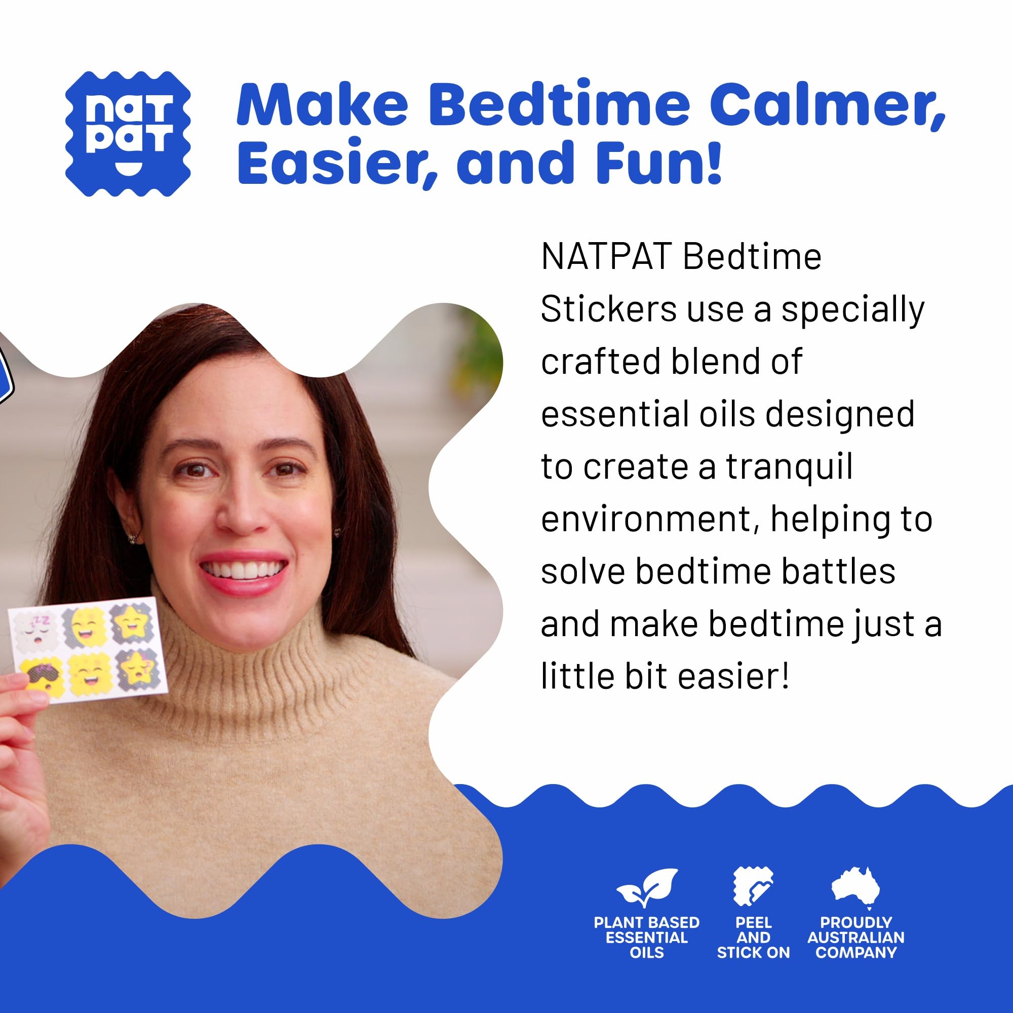 Sleepy Patch sticker applied to a child's pajamas