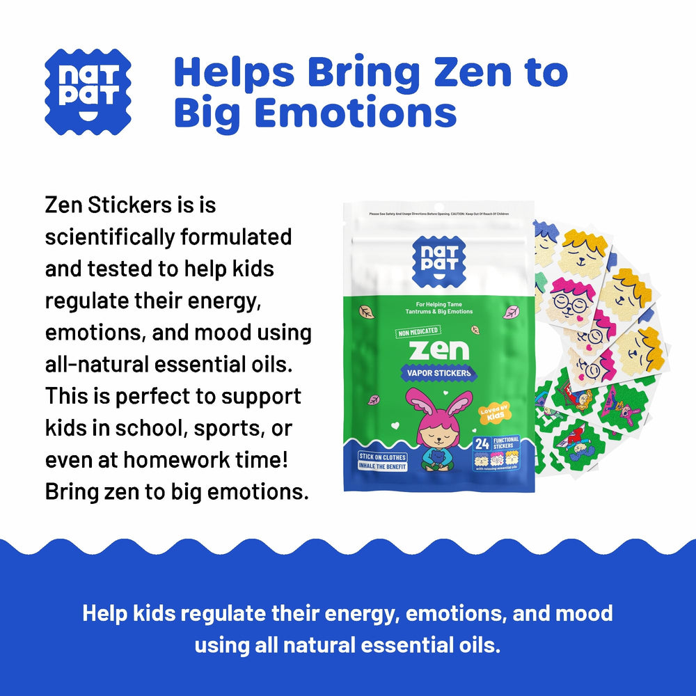 Zen Patch sticker sheet with playful animal designs