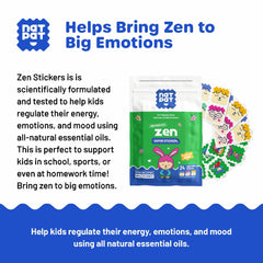 Zen Patch sticker sheet with playful animal designs
