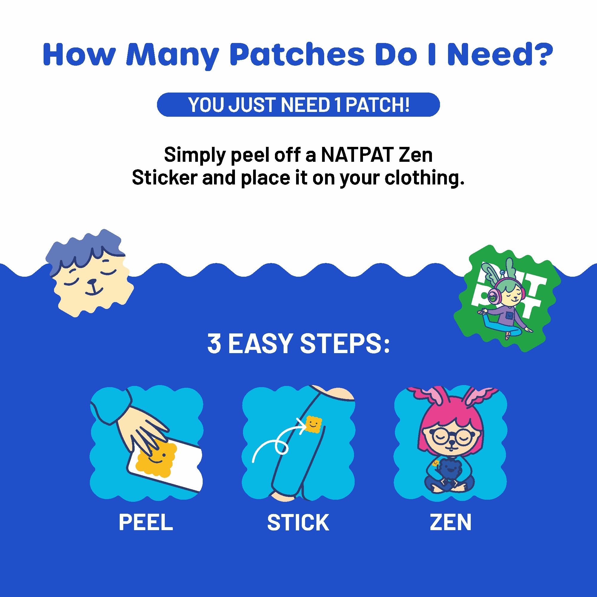 Relaxed child after wearing Zen Patch at school