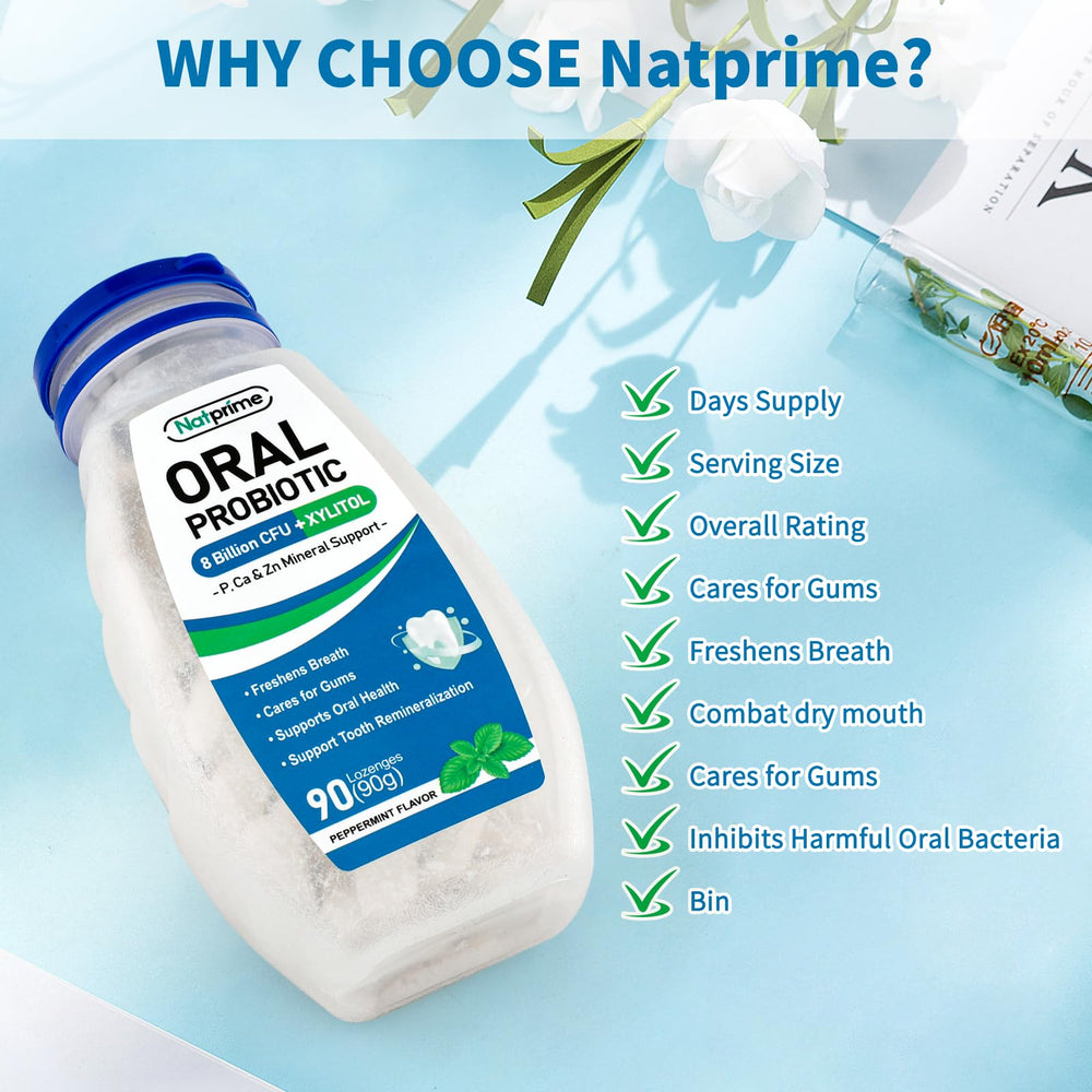 Bad breath relief infographic for Natprime probiotic benefits