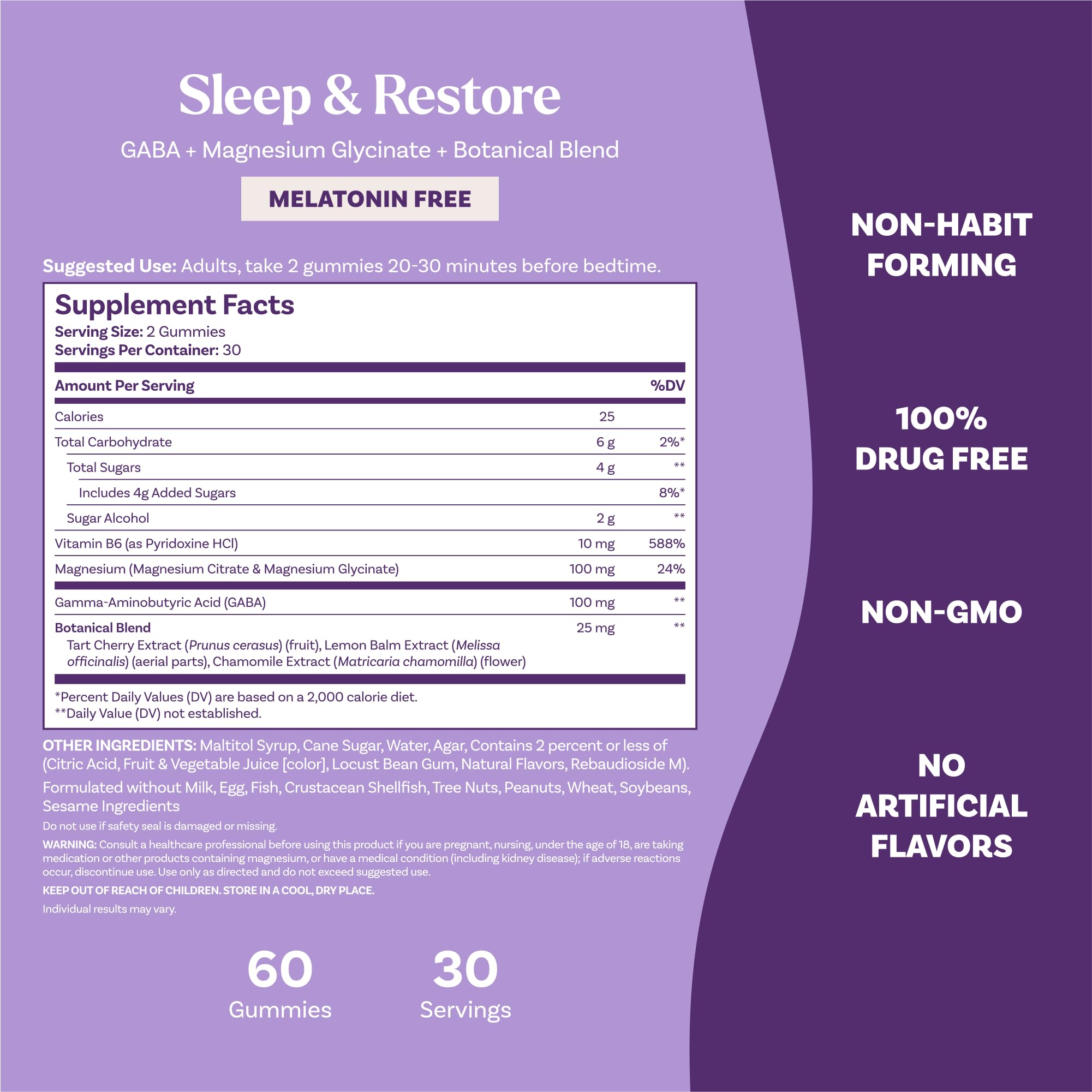 Natrol Sleep & Restore 30-day supply box beside bottle