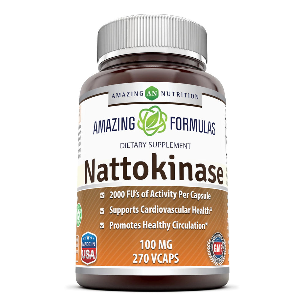 Amazing Formulas Nattokinase 100 mg Veggie Capsule bottle hero image