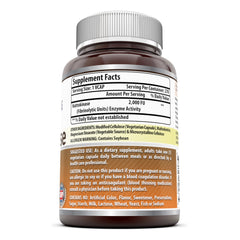 Nattokinase 100 mg veggie capsules label showing 270 count