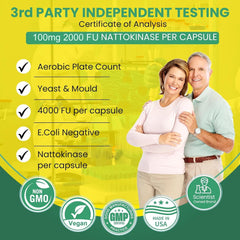 Nattokinase ingredients panel for vegan, gluten-free, non-GMO
