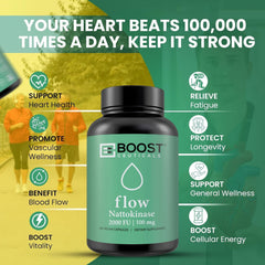 Packaging for BoostCeuticals Nattokinase 2000 FU 100 mg vegan capsules