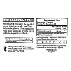 Nattokinase 50mg/1000FU capsules – Cardiovascular Research edition, 90-count, 2-pack