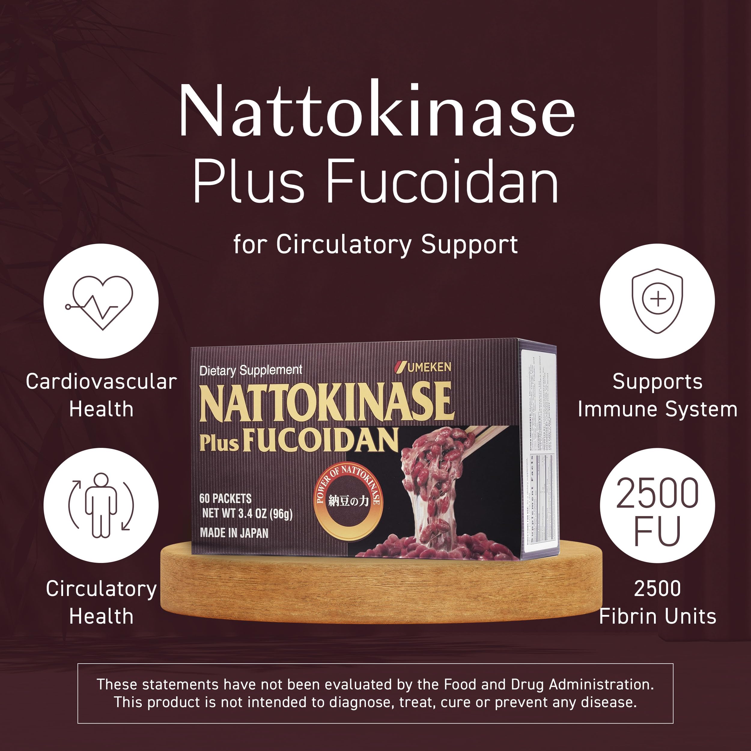 Close-up of 2,500 FU nattokinase label