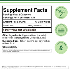 Nattokinase derived from Japanese natto (fermented soybeans)