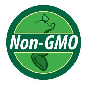 Non-GMO and Kosher certification icons