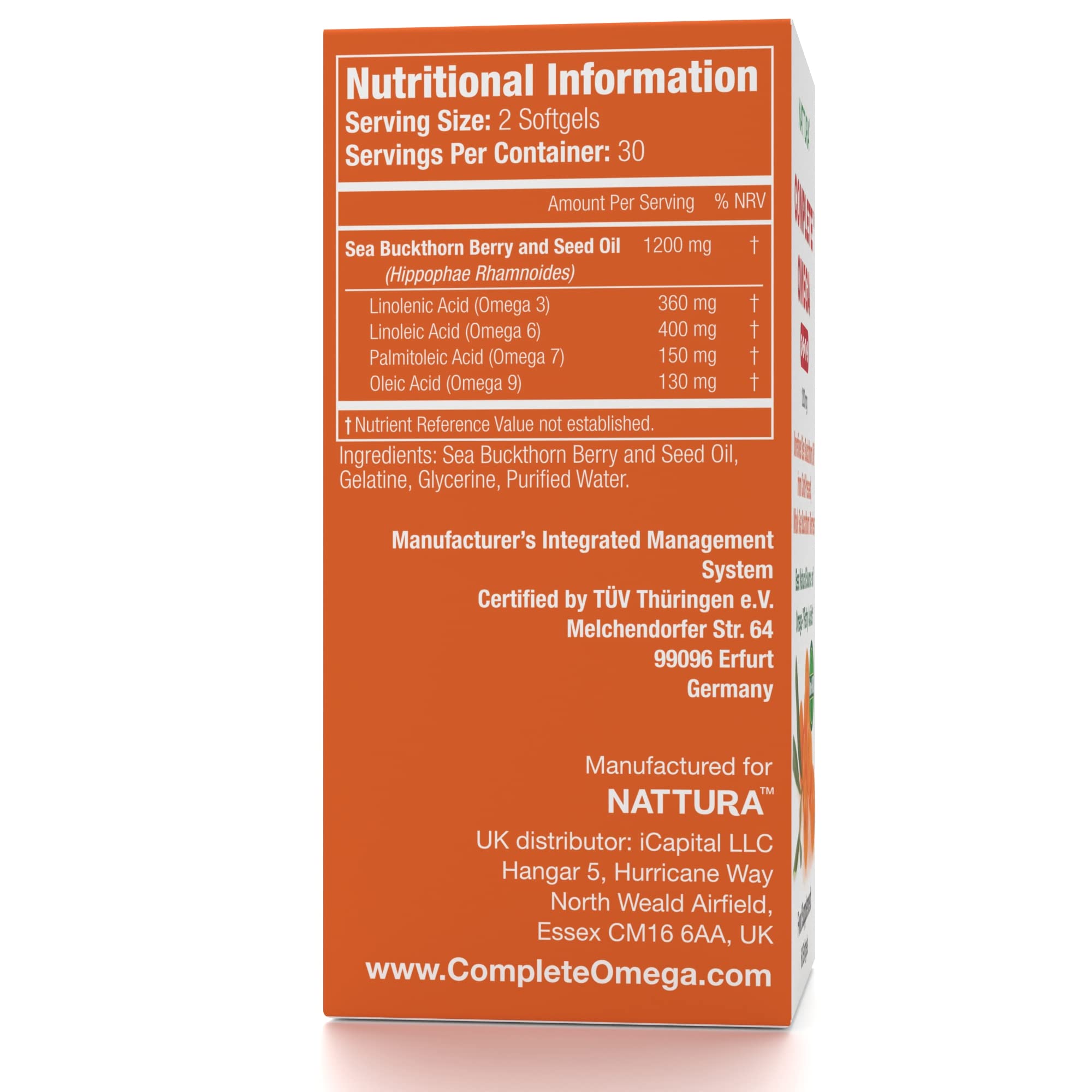 Oil extracted from whole sea buckthorn berries