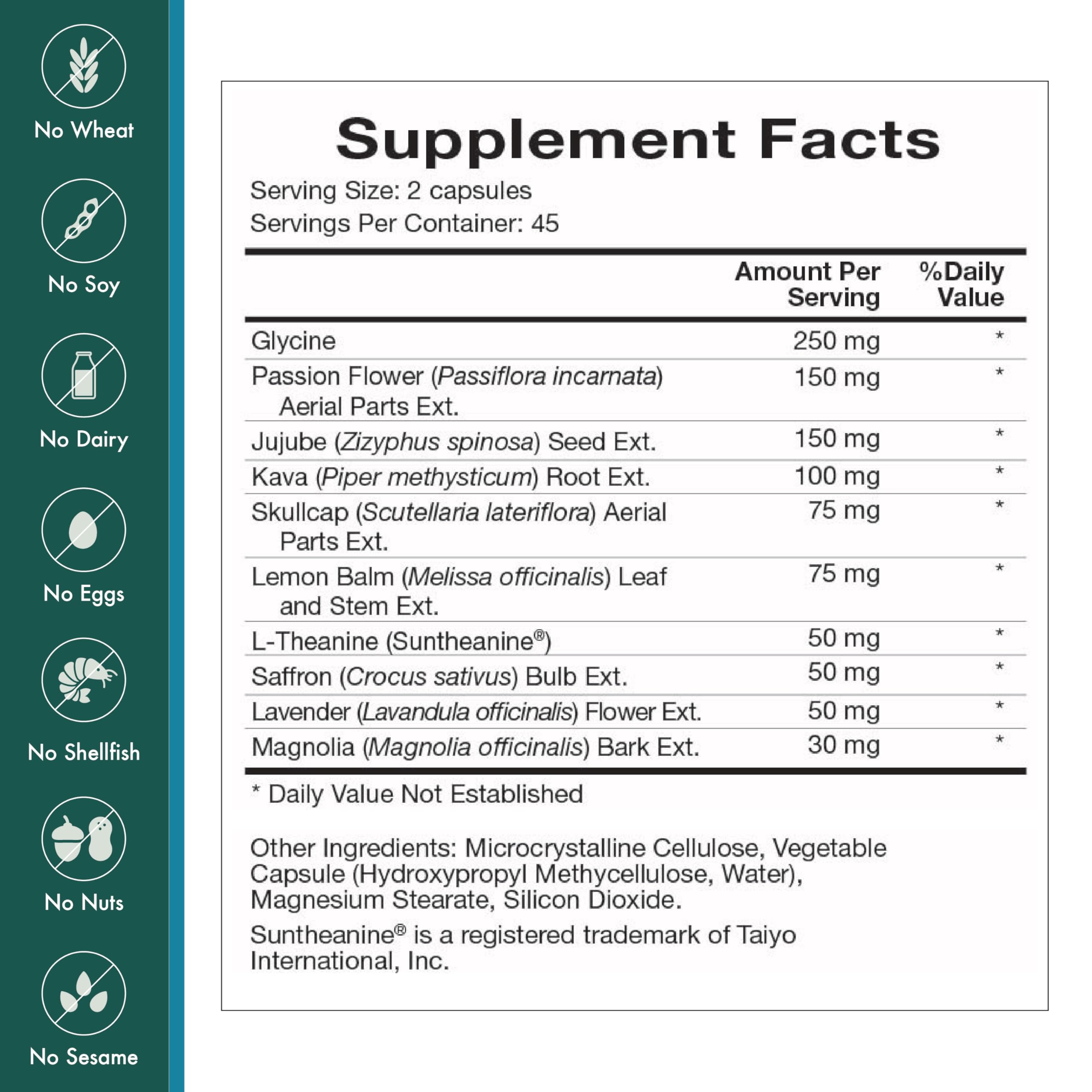Natura Health Tranquility packaging and label