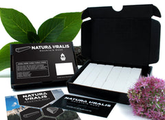 Chalk bars stacked to reveal shape and texture