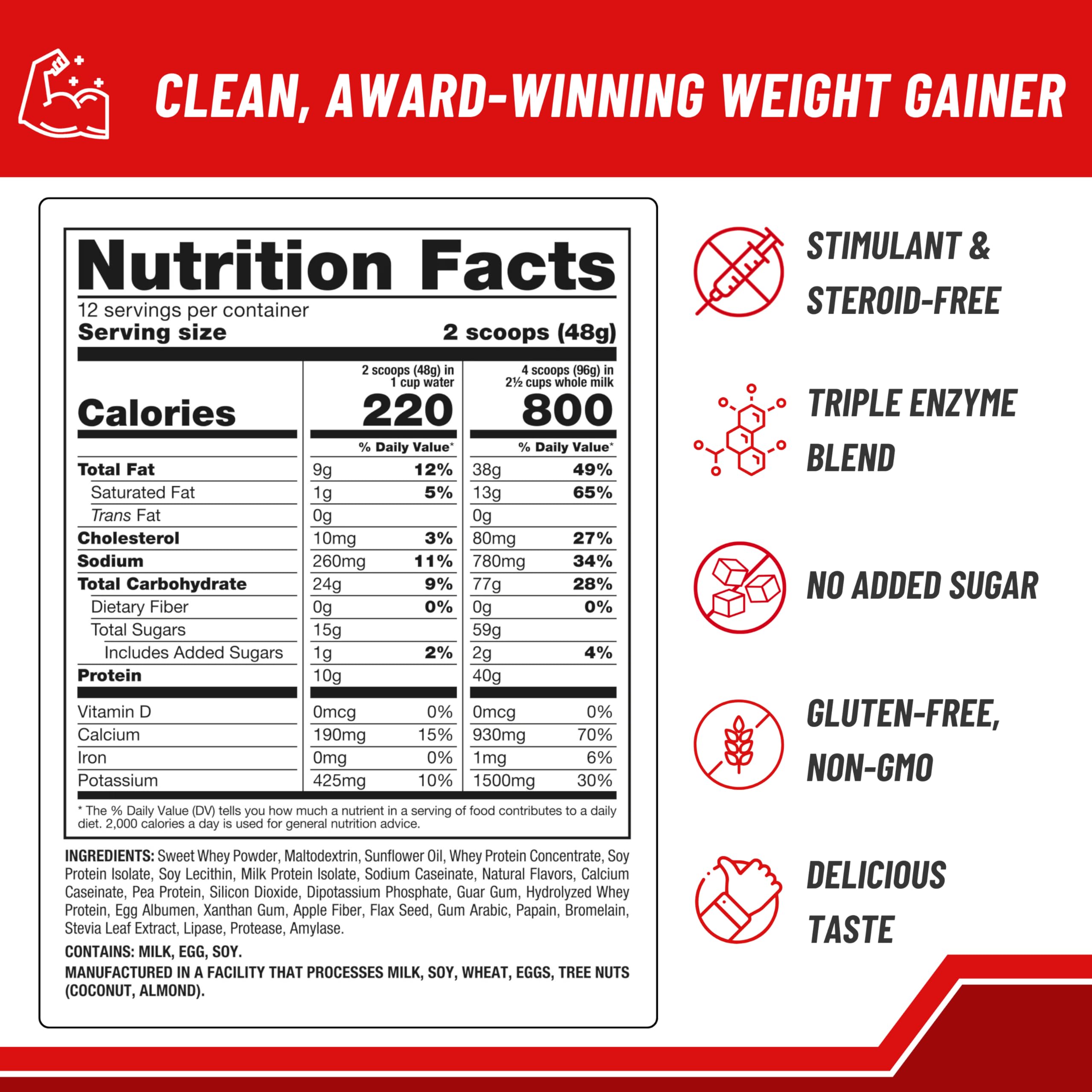 Close-up of vanilla Weight Gain powder texture